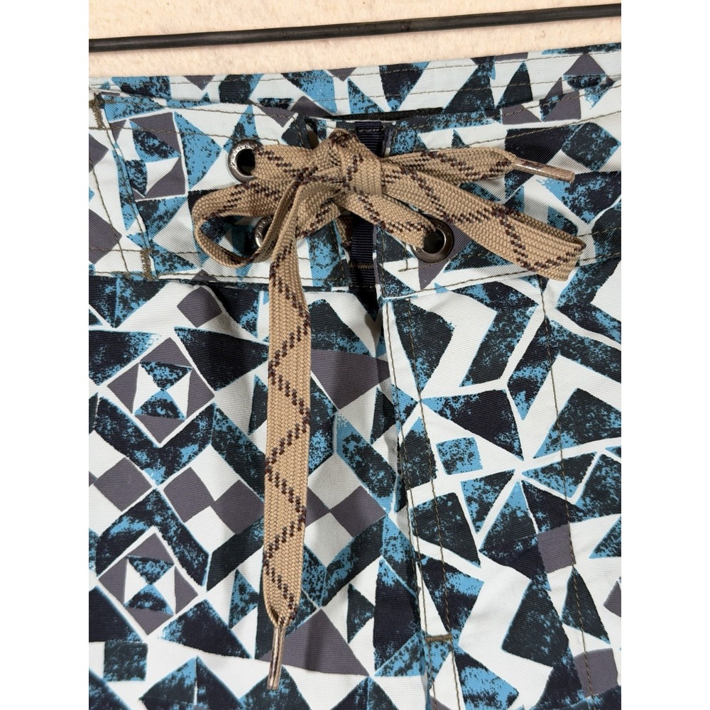 Patagonia Board Shorts Mens 38 Blue Nylon Geometric Surf Beach Gorpcore Coastal - Picture 10 of 16